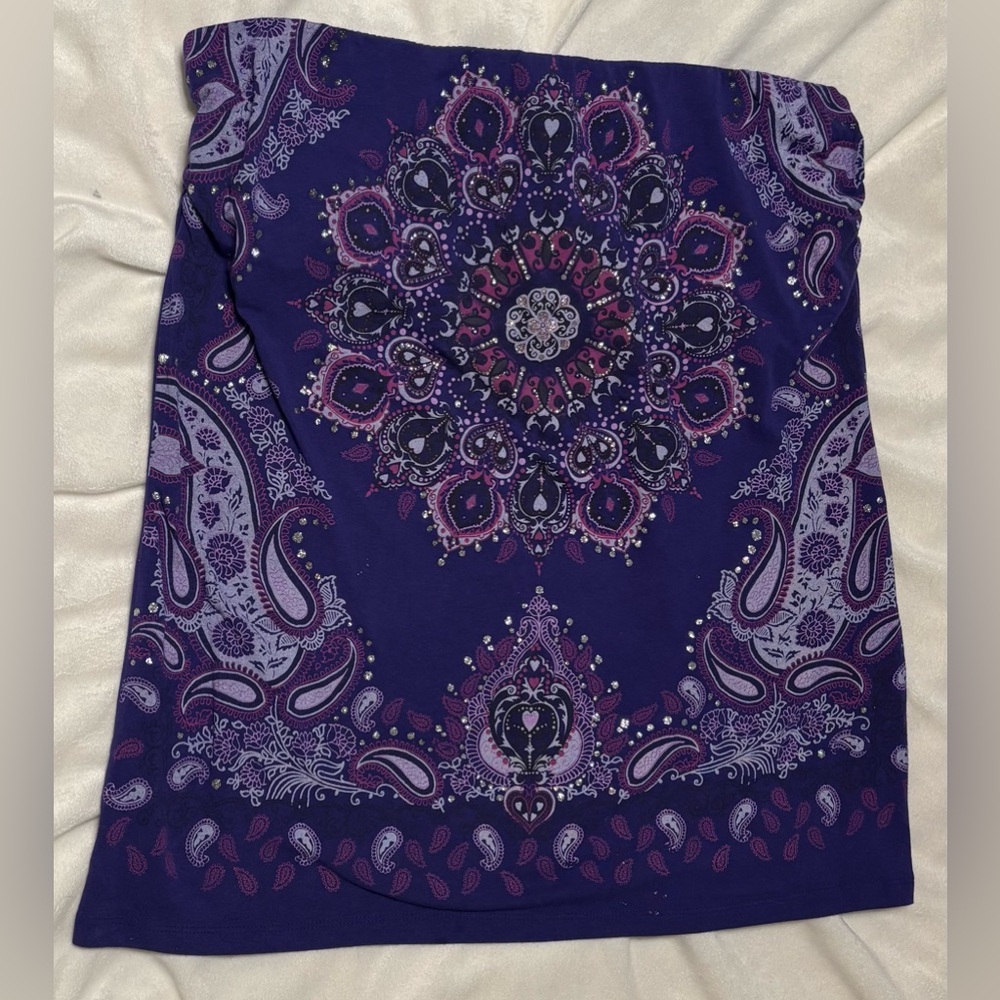Purple Paisley Mandala Tube Top